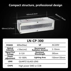 Quality Customizable UV LED Curing System Spotlight Fast Curing 600W 395nm wholesale