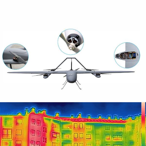 VTOL Powerline Inspection Drone 640X480 640X512 Thermal Resolution Ranging