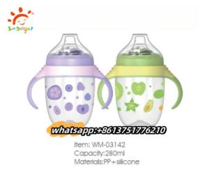 Quality Leak Proof Polypropylene Baby Bottles Blue Pink Green Color wholesale