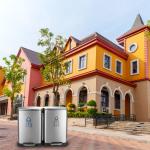 Fingerprint Resistant 40L Stainless Steel Outdoor Trash Can