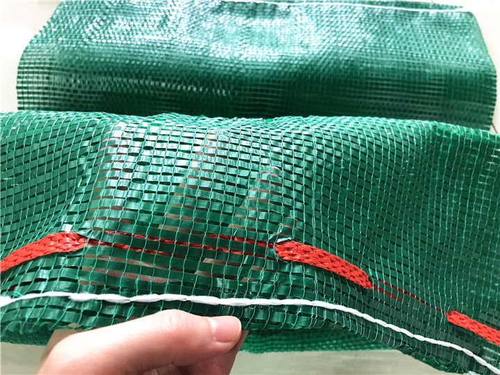 50*80 Circular Mesh Bag for Onion Hdpe Material 20kg Net Bag L-sewing and Mouth Sewing