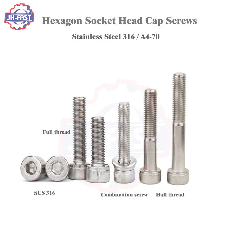 Metric Stainless Steel Bolt M5 Hex Socket Head Screws SUS 304 316 Cap Head Allen Key