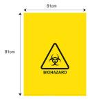 Large Capacity Yellow red hospital clinics infectious plastic disposable medical