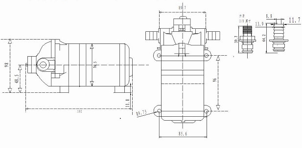 FLOWMASTER SDP-120A DC 12V Electric High Pressure Diaphragm Pump