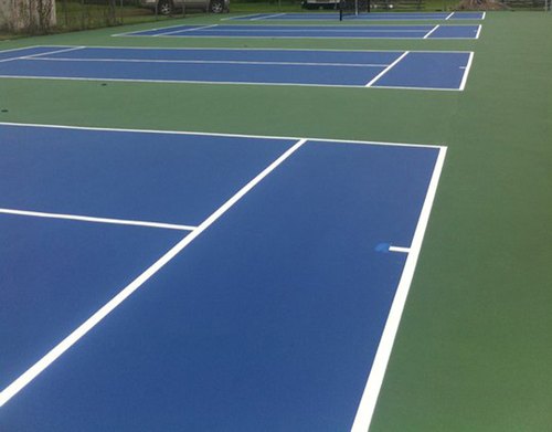 Easy To Maintain Sport Floor Tennis Court Acrylic Acid Netball Court yellow