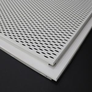 Quality Perforated Aluminum Alloy Clip In Ceiling 600×600mm White Color Suspended Metal Ceiling wholesale