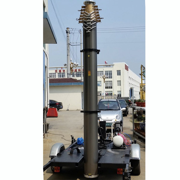 25m lockable pneumatic telescopic mast 150kg payloads NR3900-25000-150L for mobile telecom antenna broadcasting