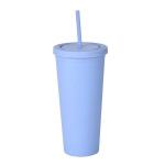 Colorful 450/650ml Candy Color Double Insulated Plastic Tumblers Acrylic Matte