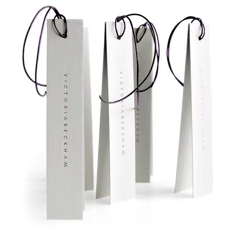Custom Clothing Gift Tags Customised Clothing Labels Transparent Embossed Print Clothing Tags