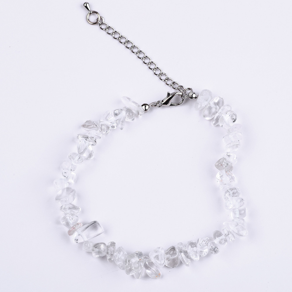 Adjustable Natural Gemstone Irregular Chips Gravel Stone Bracelet Healing Energy Jewelry