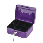 6" Metal Material Cash Box With Key Lock Security Money Coin Safe Box Money Box