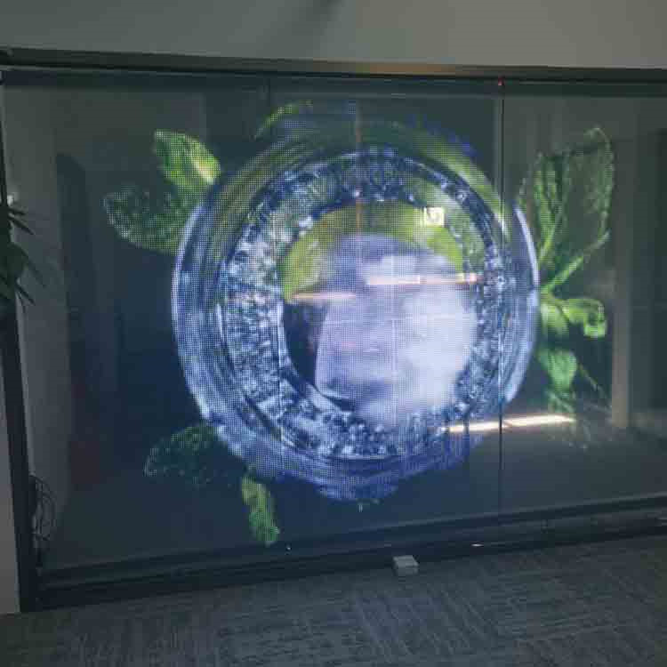 P10 LED Display Screen Ultrathin Business Transparent Glass Adhesive LED Transparent Film Screen