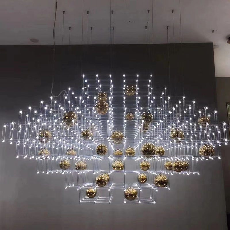 Modern Large Luxury LED Chandeliers Indoor Hotel Decoration Chandelier Lighting(WH-NC-81)