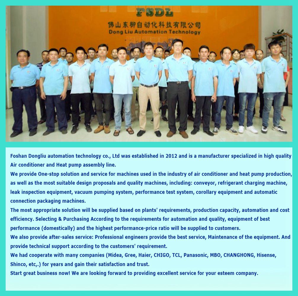 Automatic Split Air Conditioner Assembly Line Conveyor Speed Chain Conveyor 60KW
