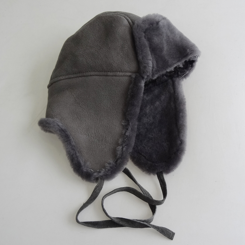 sophisticated technology winter warm trapper shearling hat winter men