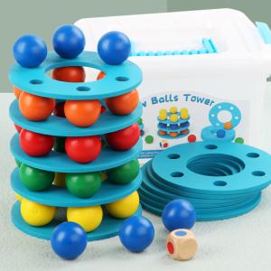 Quality Unisex Wooden Montessori Baby Toys Children Stacking Game wholesale