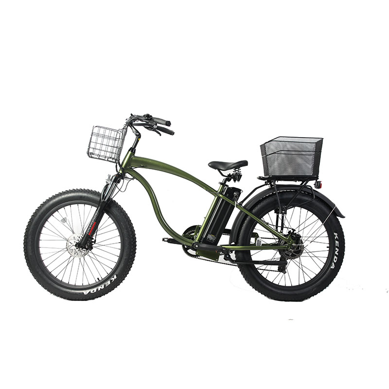 High Torque Electric Beach Cruiser Bike with 750W Brushless Motor and Fat Tire Chubbie