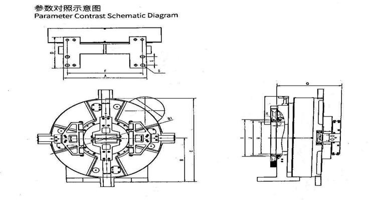 162mm Diameter Pneumatic Laser Chuck 4 Jaws For Pipe Laser Cutting Machine