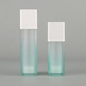 Quality PP Flat Shoulder Acrylic Airless Bottle 30ml 50ml Screen Printing wholesale