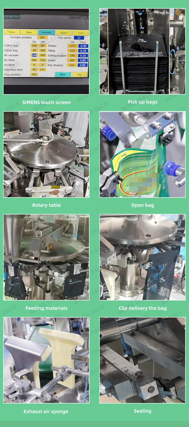 Bean Powder Grain Powder Spice Powder Premade Pouch Packaging Machine 200g 500g