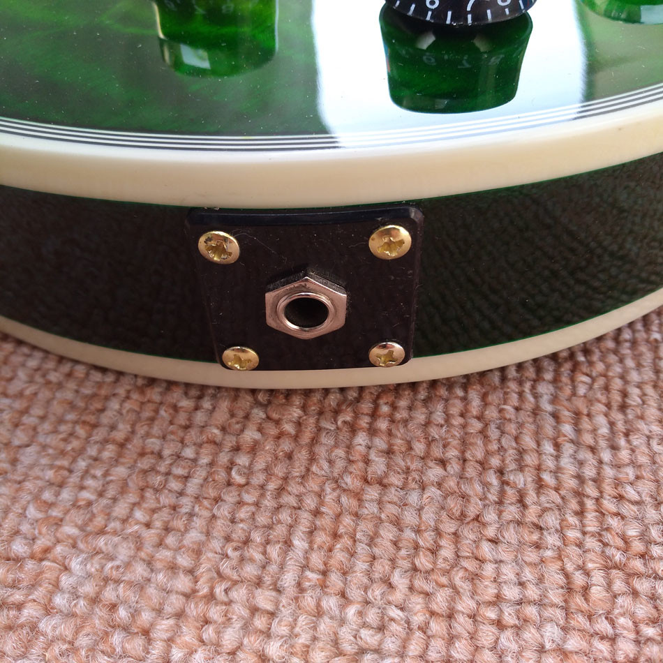New style high-quality custom LP electric guitar, Green Flame Maple Top electric guitar with Gold hardware