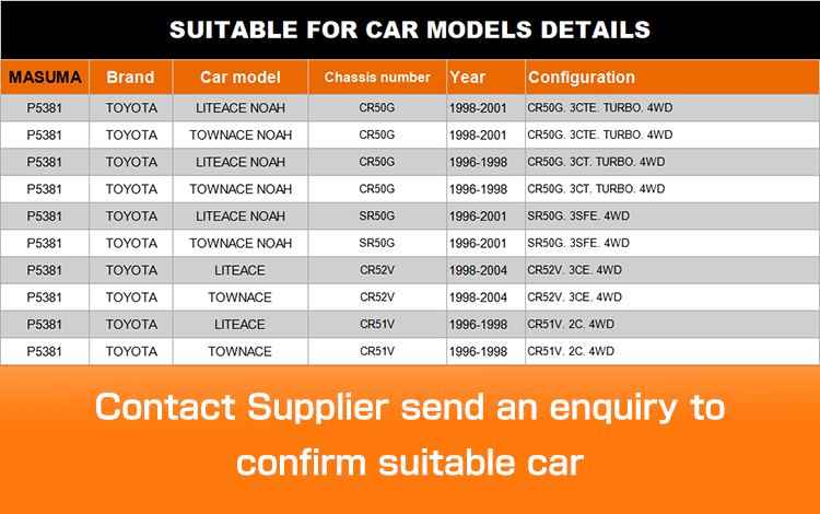 Rear Shock Absorbers for Toyota Liteace Noah 48531-28510 48531-28520 48531-80562 48531-80563