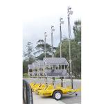 lockable telescoping pneumatic mast 4.5m CCTV mast, aluminum mast