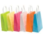 Recyclable Colored Kraft Paper Bags , Custom Brown Paper Bags For Department