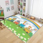 Cartoon Crystal Velvet Sofa Bedroom And Living Room Floor Carpets 100*180cm