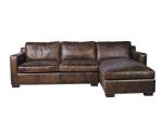 Vintage Retro Genuine Leather Sofa Set Distressed Leather Sectional Sofa