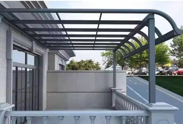 Outdoor Aluminum Frame Polycarbonate Canopy Balcony Awning Patio Covering
