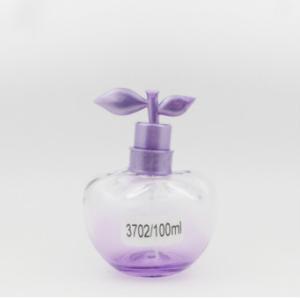 Quality 100ml crystal apple perfume glass bottle plastic cap wholesale