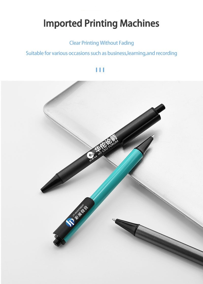 Sample Design Metal Press Ballpoint Pen 0.5mm Engraved Logo Advertising Pen Office Pen