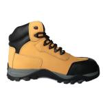 Nubuck Leather Security Work Boots Non Slip Rubber Sole Shoes Yellow