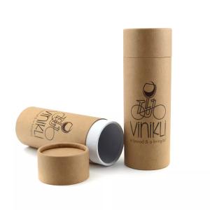 Quality Custom Wine Cardboard Tube Packaging Round Kraft Paper Food Tube wholesale