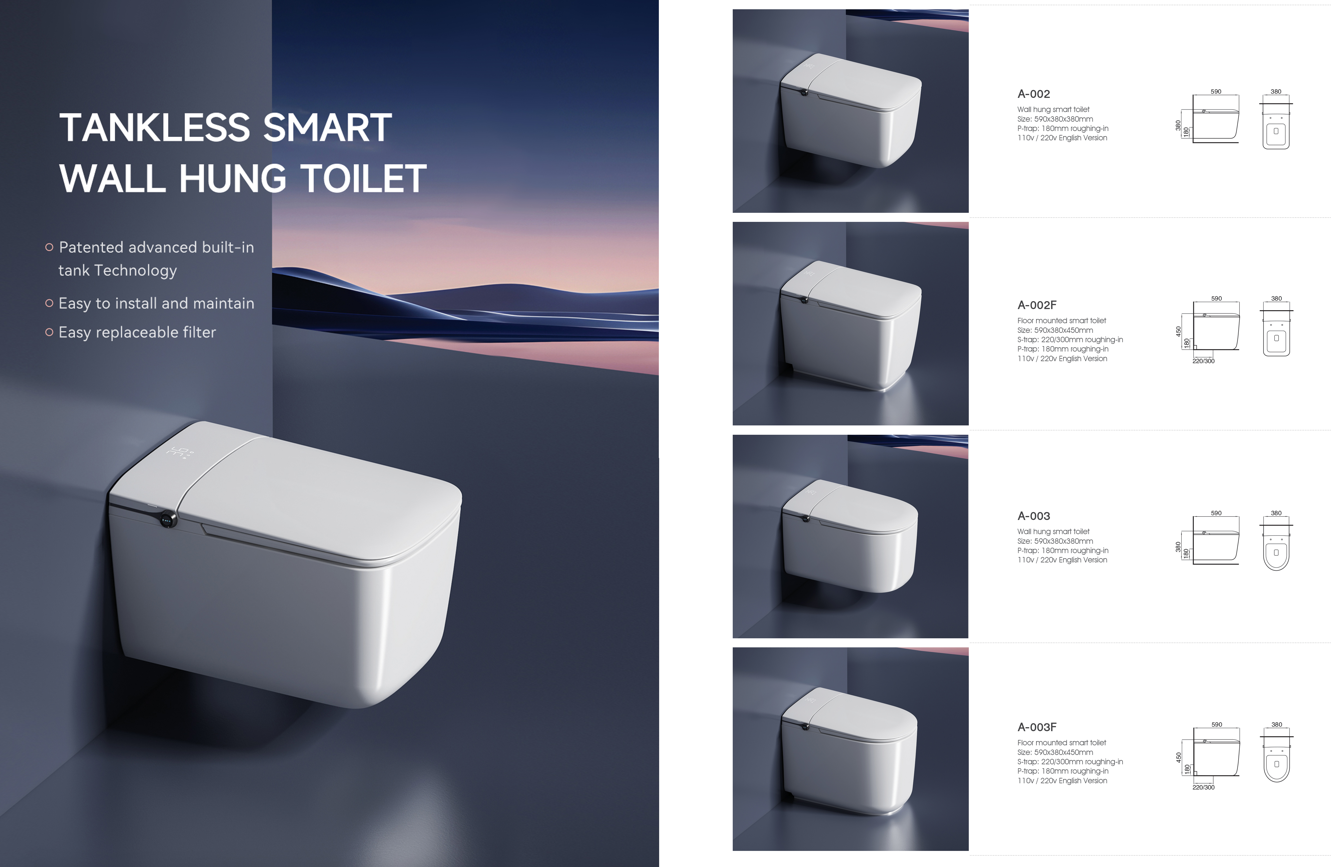 Modern Bathroom Smart Toilet With Germicidal Light And Automatic Sterilization
