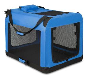China 600D PVC 20in Foldable Pet Carrier 13in Portable Collapsible Dog Crate on sale