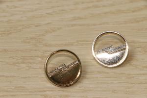 Quality Diamonds Gold Buttons For Shirts 32L Multifunctional Round Shaped wholesale
