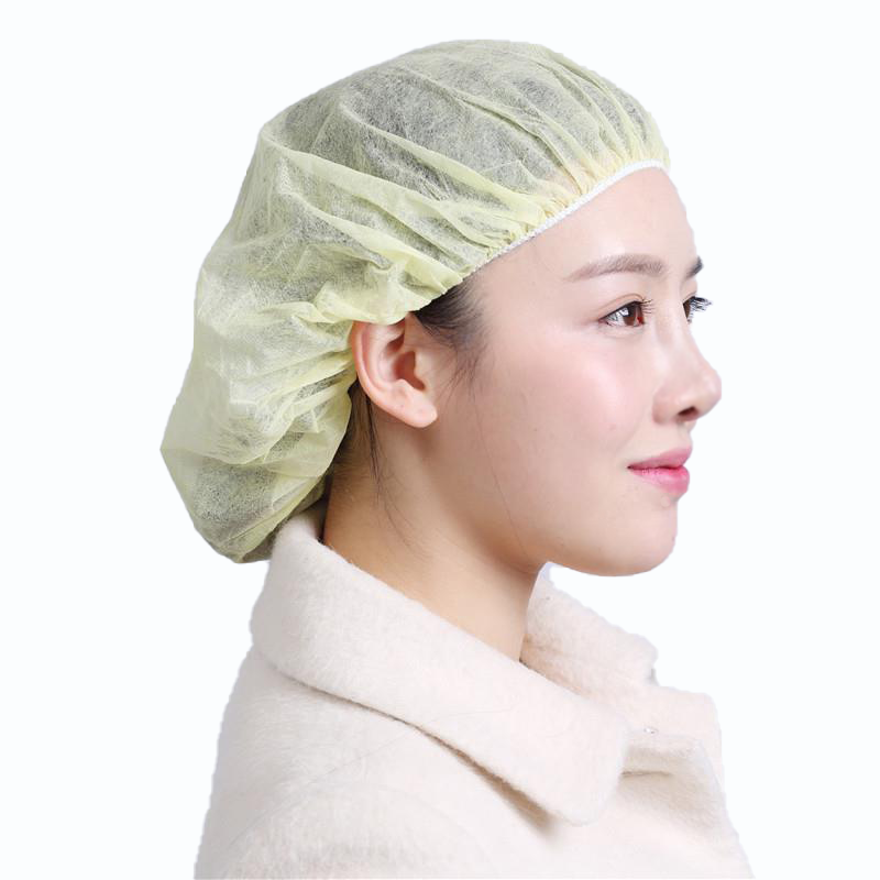 S&J Disposable non woven medical bouffant nurse cap elastic disposable cheap clip caps