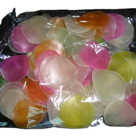 Uncooked Dried Red Pellet Potato Chips Puffed Food Made from Normal Yellow Material