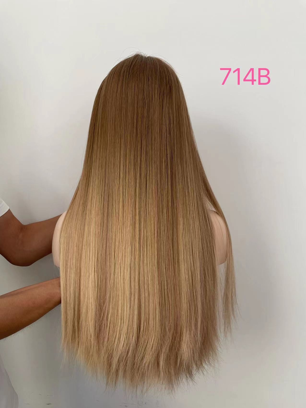 Wholesale stunning ombre color Russian European uprocessed human hair silk Jewish wig