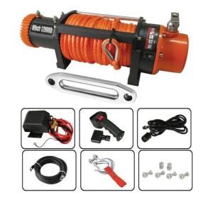 Quality Heavy Duty Electric Winch 12000lbs SC12000XW 4 Way Roller Fairlead wholesale
