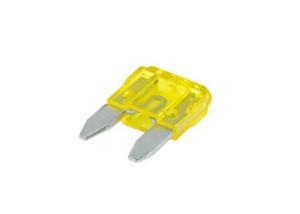 Quality Plug In Zinc Alloy Automotive Fuses Mini Auto Blade Fuse Rated 32VDC 20A Yellow 11mm For Automotive Passenger Car wholesale