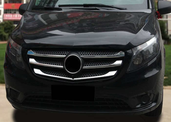 Benz Vito 2016 2017 Auto Body Trim Parts , Front Grille Chrome Garnish