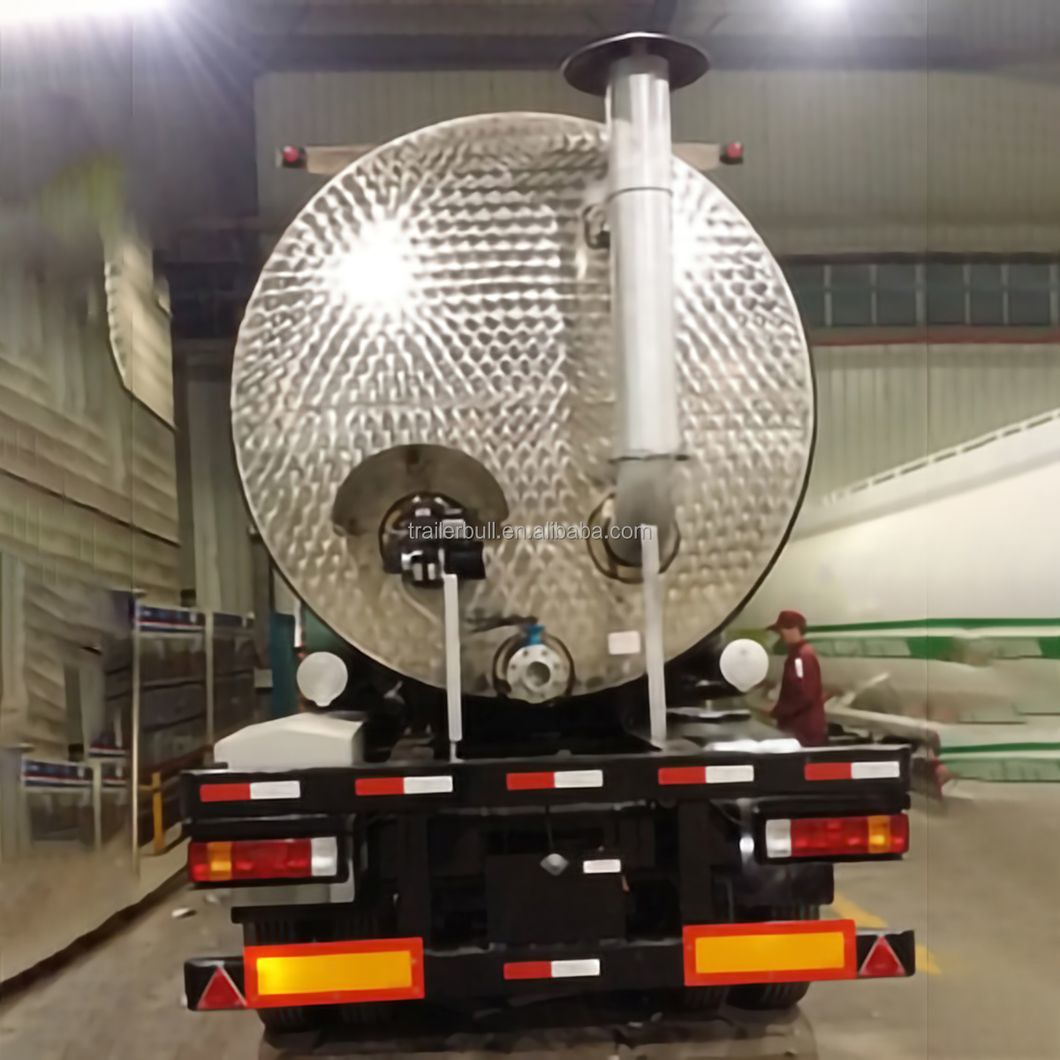 36000L 25t 3 Axles Heavy Duty Insulated Carbon Steel Tank Semi Trailer with Fuwa Axle 13t and Air Bag Spring Suspension