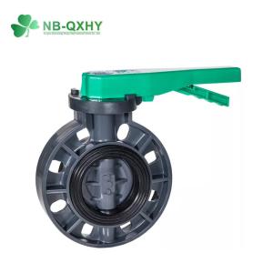 China Auto Sealed PVC Green Handle Butterfly Valve with EPDM Rubber Seat and Butterfly Structure on sale