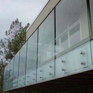 Quality Easy Install Frameless Deck Glass Railing / Outdoor Frameless Glass Balustrade wholesale
