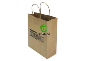 Quality Pantone Twisted Handle Paper Bags , Automatic Machine Made Brown Kraft Paper Bags wholesale