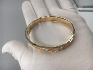 Quality Gold Bracelet , Bracelet Rose Gold With 204 Brilliant - Cut Diamonds wholesale