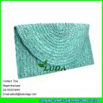 2016 fashion natural wheat straw clutch bag handmade straw handbags